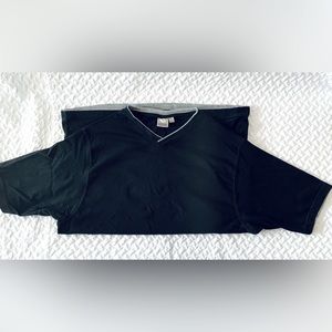 Mens Black shirt with gray trim. Thick material. Medium